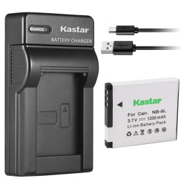 For Canon NB-8L Battery & Slim Charger for Canon PowerShot A3150 IS, A3200 IS, A3300 IS