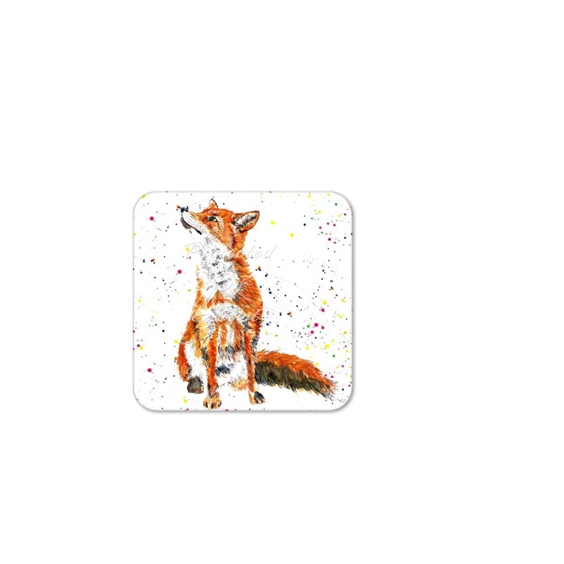 Coaster Fox British Wildlife Hand Painted Animals Coasters Watercolour Art