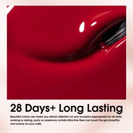VENALISA Red Gel Polish 1 Pcs Red Color Gel Nail Polish Soak Off UV Gel DIY at Home Manicure Salon Nail Art For Girls Women