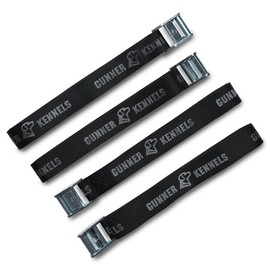 Gunner Tie-Down Strap Kit - Cam Buckle Tie-Down Straps for Dog Crate - Security Straps for Trucks - 5,100 LB Break Strength - Size: Traditional (4) 8 ft (Black)