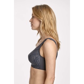 Miss Mary of Sweden Lovely Jacquard Women's Full Coverage Non-Wired Bra Dark Grey