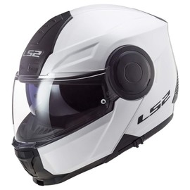 LS2 Helmets Horizon Modular Helmet W/SunShield (Gloss White - X-Small)
