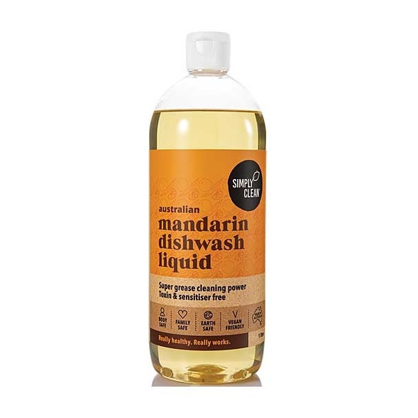 Simply Clean Mandarin Dishwash Liquid 1 Litre
