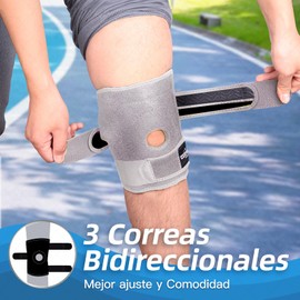 COZYFIT Rodillera Ortopédica con Estabilizadores, Rodilleras Gym, Knee Wraps para Rodilla Gym, Rodilleras de Compresion Deportiva Ideal para Recuperación de Lesiones y Aliviar ACL, LCL, MCL, Artritis (Gris)