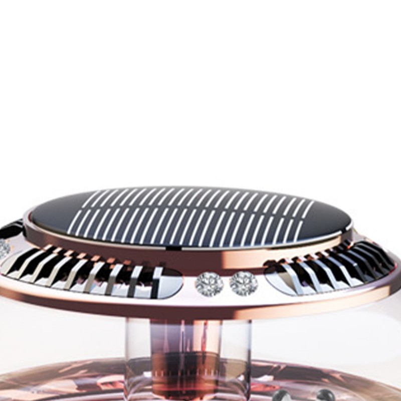 Car Perfume Decoration Solar Powered Rotating Aromatherapy Diffuser Ornament for