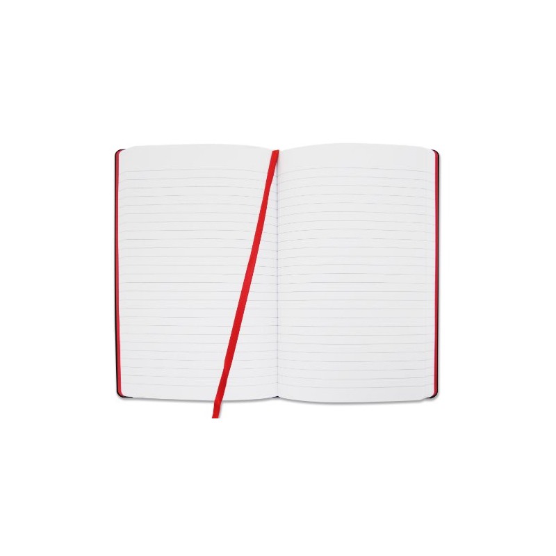 BookFactory Black Banded Journal/Banded Diary - 192 Pages, Black Cover,