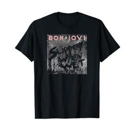 Bon Jovi Unisex Adult Black Small Regular Fit V-Neck T-Shirt