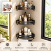 Aluminum Shower Caddy for Bathroom Storage – No-Drill Wall-Mounted Organizer