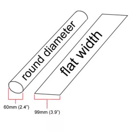 Yongli 2.4" ID Blue Heat Shrink Tube 2:1 ratio (2 feet) polyolefin inch/ft/to 60mm