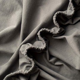 VelvetHome Fitted Sheet, 160 x 200 cm, 100% Combed Cotton, Made in the EU, Jersey Bed Sheet for Mattress Height up to 25 cm, Premium Quality, Beautiful Colours, Dark Grey