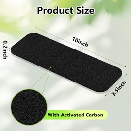 FINGUOLA 30 Pack Ceiling Fan Filters for Blades, Activated Coconut Carbon Fan Filter for Ceiling Fan, Easy-Stick Universal Air Filter for Common Household Contaminants