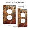 Burnt Red/Orange/Brown Copper Rust Metal Rusty 1 Gang Receptacle Duplex