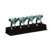 Premier Housewares Napkin Rings, Teal, Set of 4, Chrome Blue,