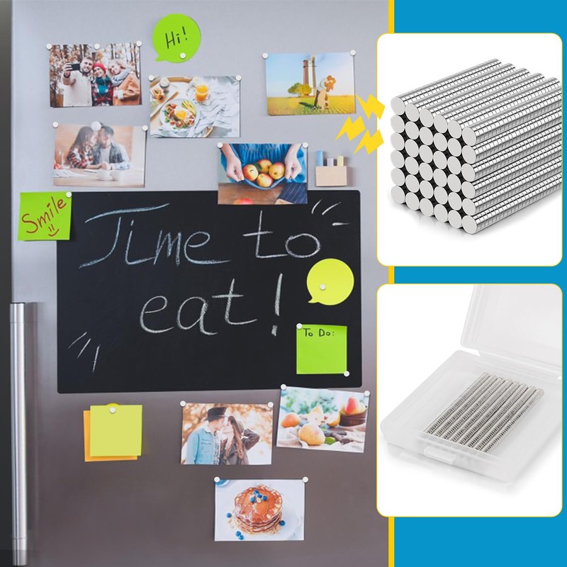 1000 Pack Small Magnets, 3x1mm Refrigerator Magnet Rare Earth Magnets