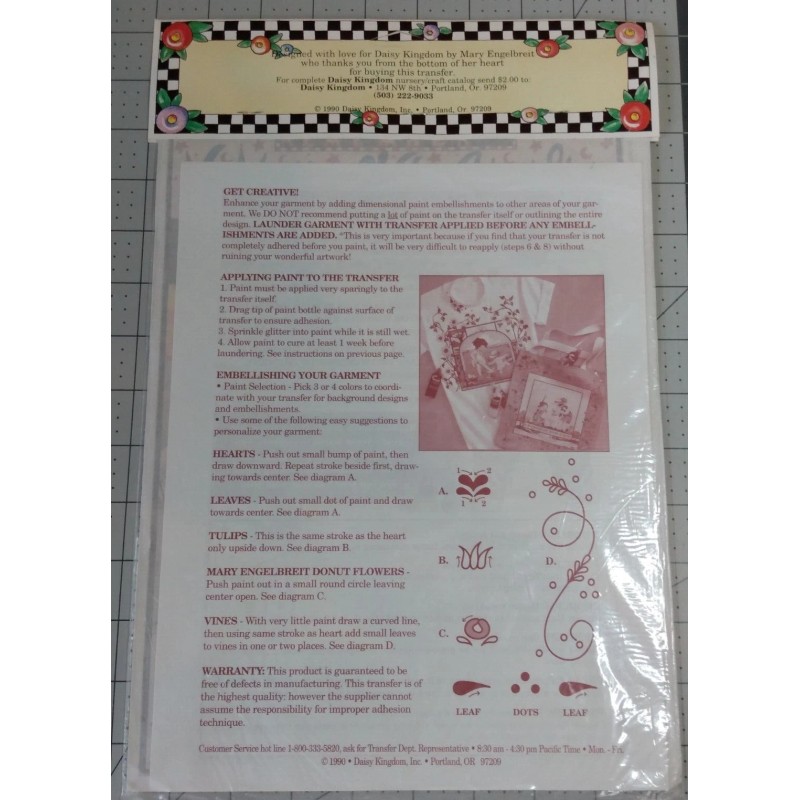 Daisy Kingdom Mary Engelbreit Daisy Kingdom Iron On Transfer "No