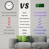LED Digital Wall Clock with Large Display, Big Digits, Auto-Brightness,