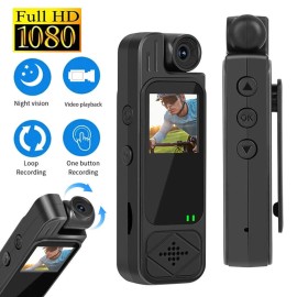 20 Hour 1080P Camcorder Mini Police Body Camera HD 180° Video DVR IR Night Cam