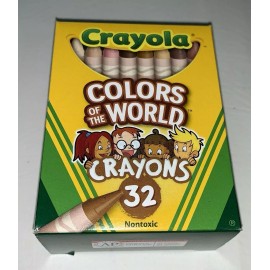 Crayola Colors of the World Multicultural Crayons Diversity Hair & Eye 32 Ct