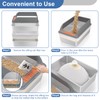 Stainless Steel Sifting Litter Box with Lid, XXL Extra Large