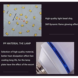 Driftway Sales 2 LED Fire Flame Effect Upside Down Flickering E26 Bulb 4 W, Party Decorative Festival Bulb (2)