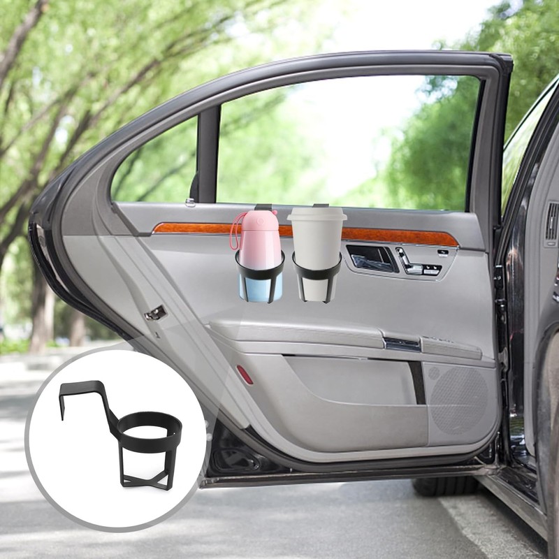 Universal Car Cup Holder 2-Pack – Adjustable Beverage Bottle Holders