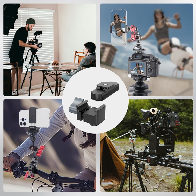 Mechrig NATO Rail Sliding Clamp with Cold Shoe & ARRI