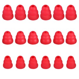 Earbud Tips Triple Flange Covers, 9 Pairs S/M/L Size Noise Isolating Silicone Cushions With 3.8mm Connector Hole, Fit for Most in-Ear Earphones