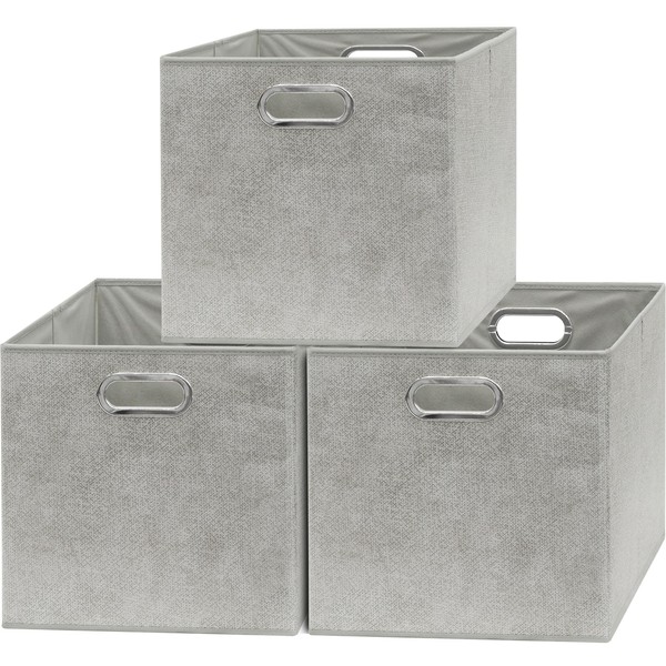 Simple Houseware 13-Inch Collapsible Fabric Cube Storage Bin with Handles,