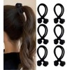 Docena De Liga De Nudo para Cabello, color Negro, Resistente, banda elastica