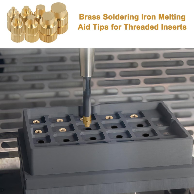 Gueenky 8 Piece Heat Set Insert Tips, M2 M2.5 M3