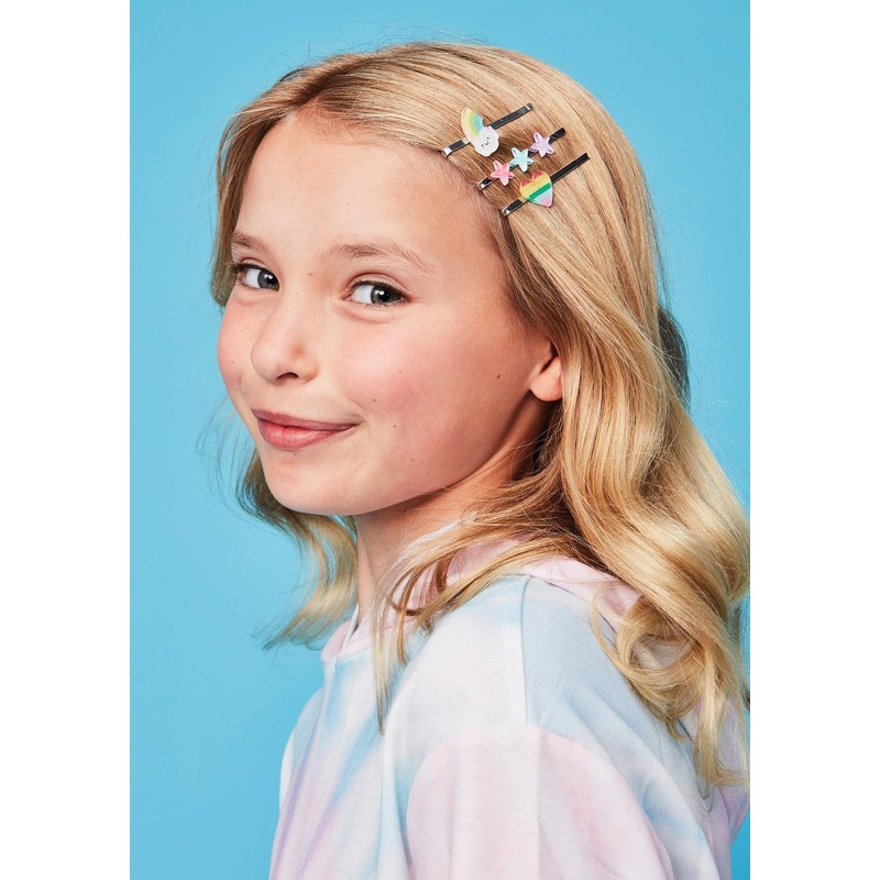 iscream Happiest Rainbows Set of 2 Embellished Bobby Pin Hair