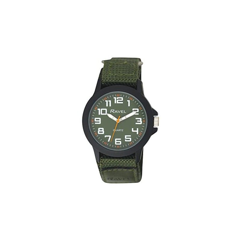 Ravel - Men's Modern Workwear Watch with Easy-Fasten Strap -