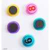 FQ30810 Strong Round Transparent Learning Assorted Colors Magnetic Numbers 0-9