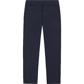 Nautica Big Girls' Uniform Straight Leg Stretch Twill Pants, Navy, 14