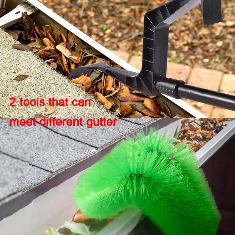 Gutter Cleaning Tools， 10.5 feet Adjustable Length Gutter Cleaning Tools
