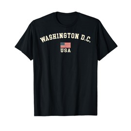 Vintage Washington DC USA American Flag Souvenir Retro T-Shirt