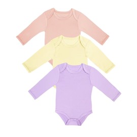 Ekkimy Rayon of Bamboo Baby Bodysuit, Long Sleeve Bodysuits for Boys Girls Infant Soft Clothes 0-24 Months