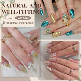 Venares Soft Gel Press On Nails Short Almond Full Cover Nail Tips for Gel Nails, Pack of 120 Almond Nail Tips, Short Artificial Nails, Nail Tips, Nail Tips for Gel Nails