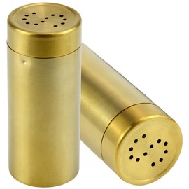 2Pcs Stainless Steel Spice Shaker with Top Rotatable Seasoning Shaker Salt Sugar Spice Pepper Shaker Kitchen Gadget For Cooking and Outdoor Barbecue