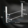 Frameless Glass Door Shower Towel Rack, Double Bar, 8 Hooks,