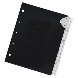 Martin Yale Industries B6125M Slip-Lock Insert Index,Expo.1-1/4",1/6 Tab Cut,6/ST,Black