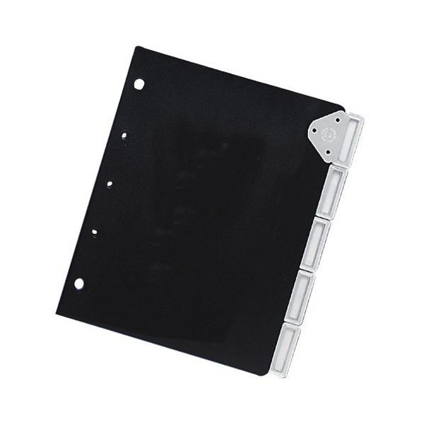 Martin Yale Industries B6125M Slip-Lock Insert Index,Expo.1-1/4",1/6 Tab Cut,6/ST,Black