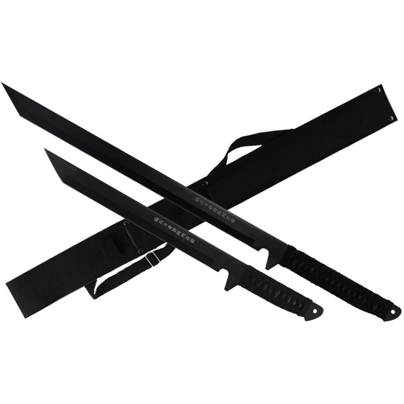 Tactical Master 2 PCS Full Tang Ninja Machete Zombie Tactical
