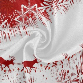 Mnsruu Christmas Round Tablecloths, Circular Table Cover Washable Polyester for Buffet Table, Parties, Holiday Dinner 60 Inch