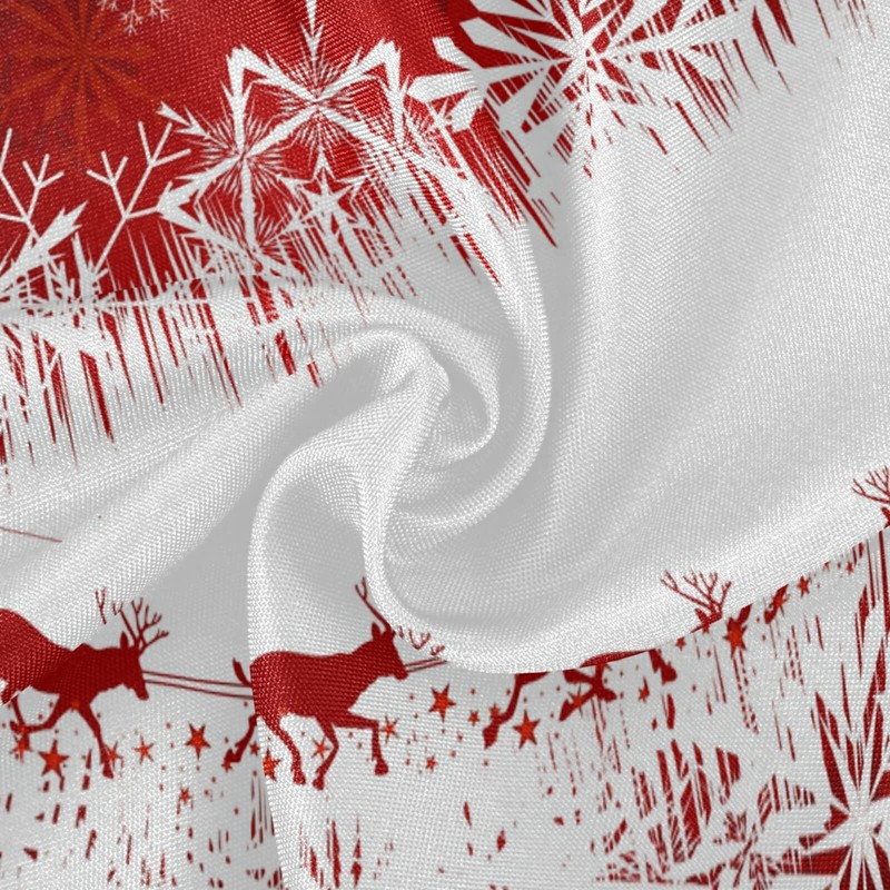 Mnsruu Christmas Round Tablecloths, Circular Table Cover Washable Polyester for