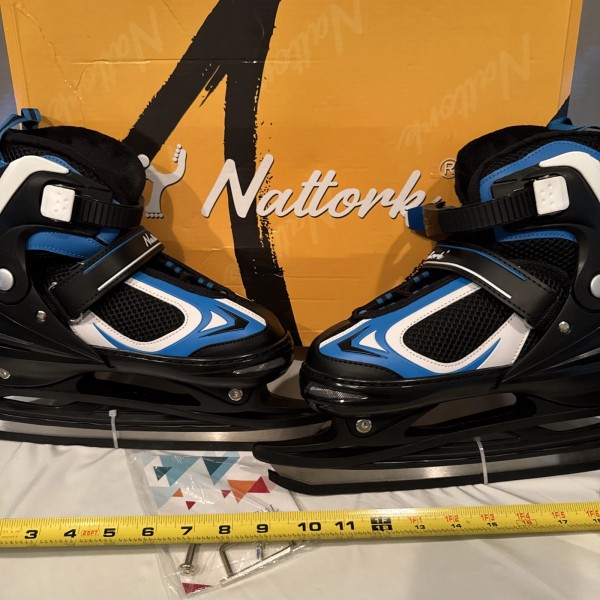 NATTORK NEW NATTORK Unisex Kids BLUE BK Ice Skates SZ