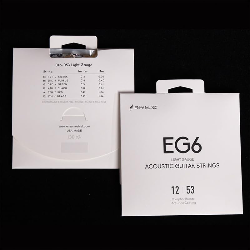 Enya Guitar Strings - Acoustic Guitar Strings - For 6