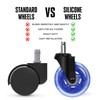 Office Chair Wheels for Carpet and Hardwood Floors Laminate Heavy