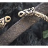 Windalf Large Men's Bronze Bangle Hugin & Munin Diameter 6.7