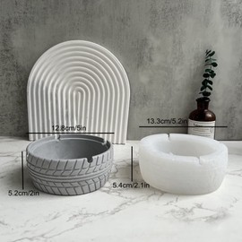 Tire Pattern Flower Pot Silicone Mold Succulent Planter Vase Cactus Concrete Mold Candle Pen Holder Mold Epoxy Resin Plaster Cement Clay Mould